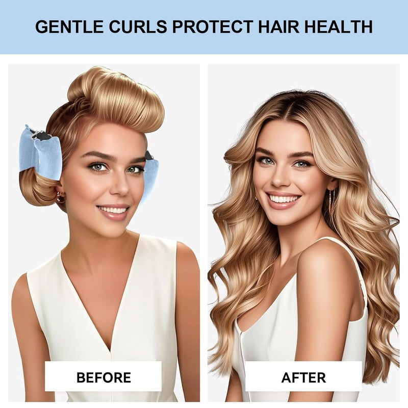 Togayu Heatless Curls Overnight Set - Jumbo Overnight Hair Curlers to Sleep In, Soft Velvet Hair Rollers for Women, No Damage Curls Styling Tools 3pcs - Image 4